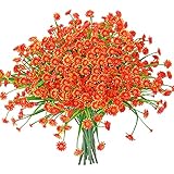 Momkids 6 Pcs Artifical Flower Outdoor Fake Plant UV Resistant Faux Daisy Floral Greenery Shubs...