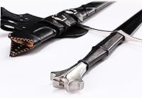 Vista 6 de SV Espada medieval occidental, espada real templada hecha a mano de espiga completa, acero al manganeso afilado de 50.4 pulgadas, exhibición