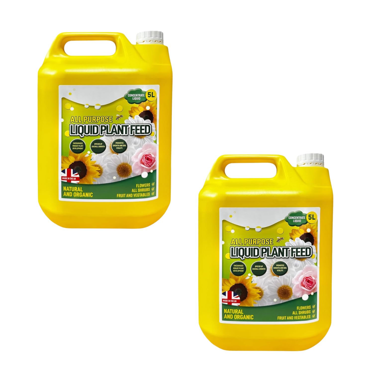 Dunnet Tools 2 x 5L Liquid Plant Feed – All Purpose Plant Food & Fertiliser for Indoor & Outdoor Plants, Flowers, Fruit & Vegetables – Concentrated Liquid Feed for Houseplants & Garden Plants — image 1