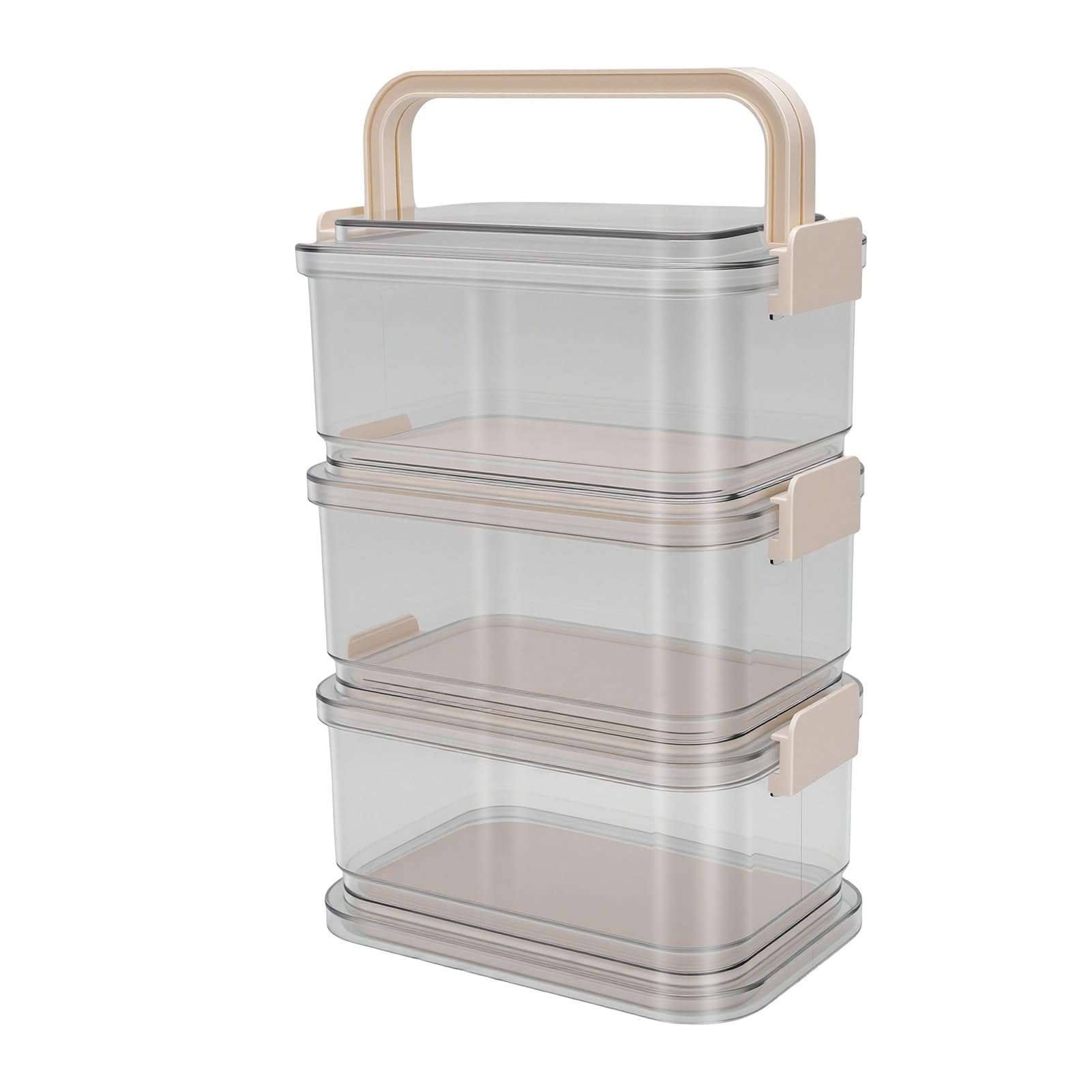 Contenedor de Alimentos de 3 Niveles, Recipiente Hermético