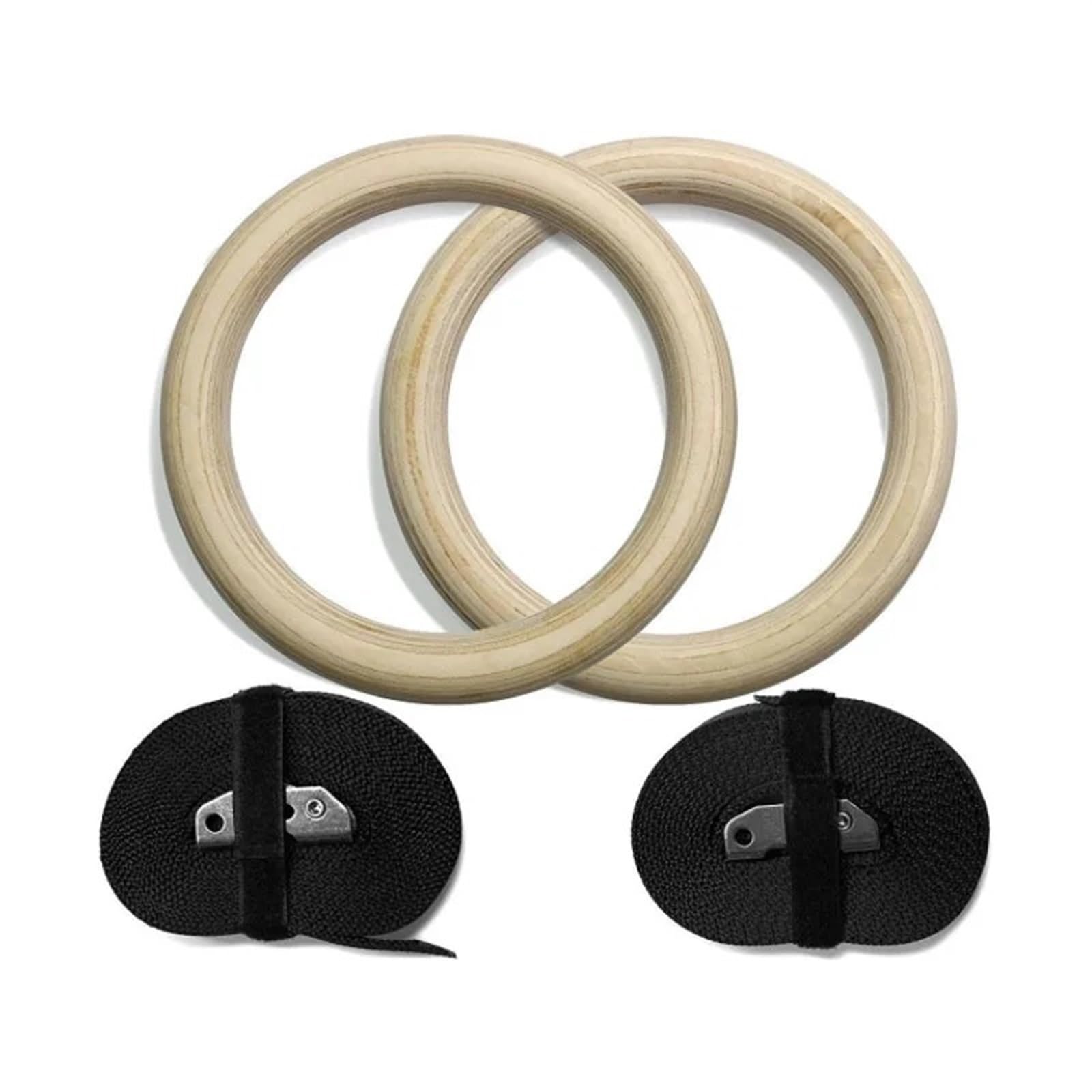 Anelli da Ginnastica Anelli da ginnastica sportivi in ​​legno con cinturini con fibbia regolabili Cintura antiscivolo for allenamento di forza, palestra a casa, allenamento for tutto il corpo