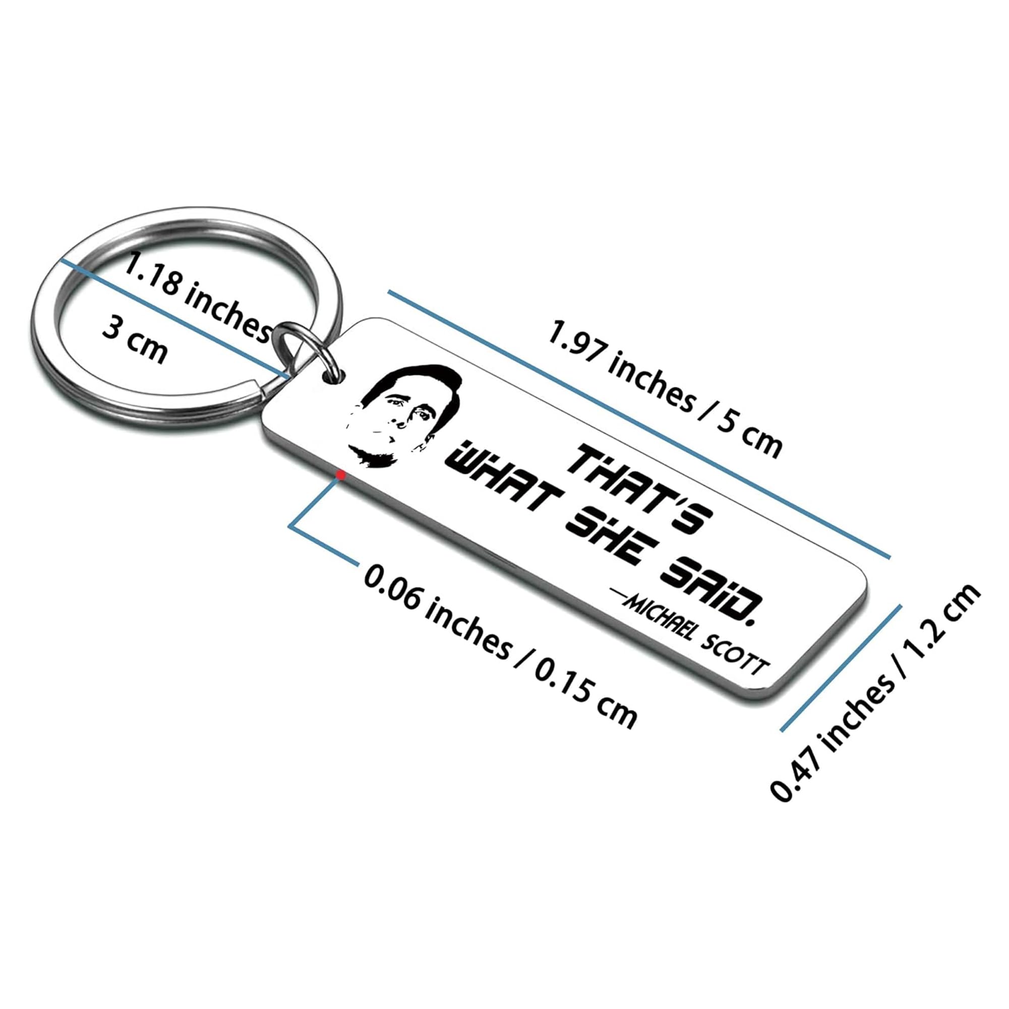 The Office Merchandise Quote Keychain, The Office Funny Gifts for Adults Thanksgiving Day Birthday Gifts