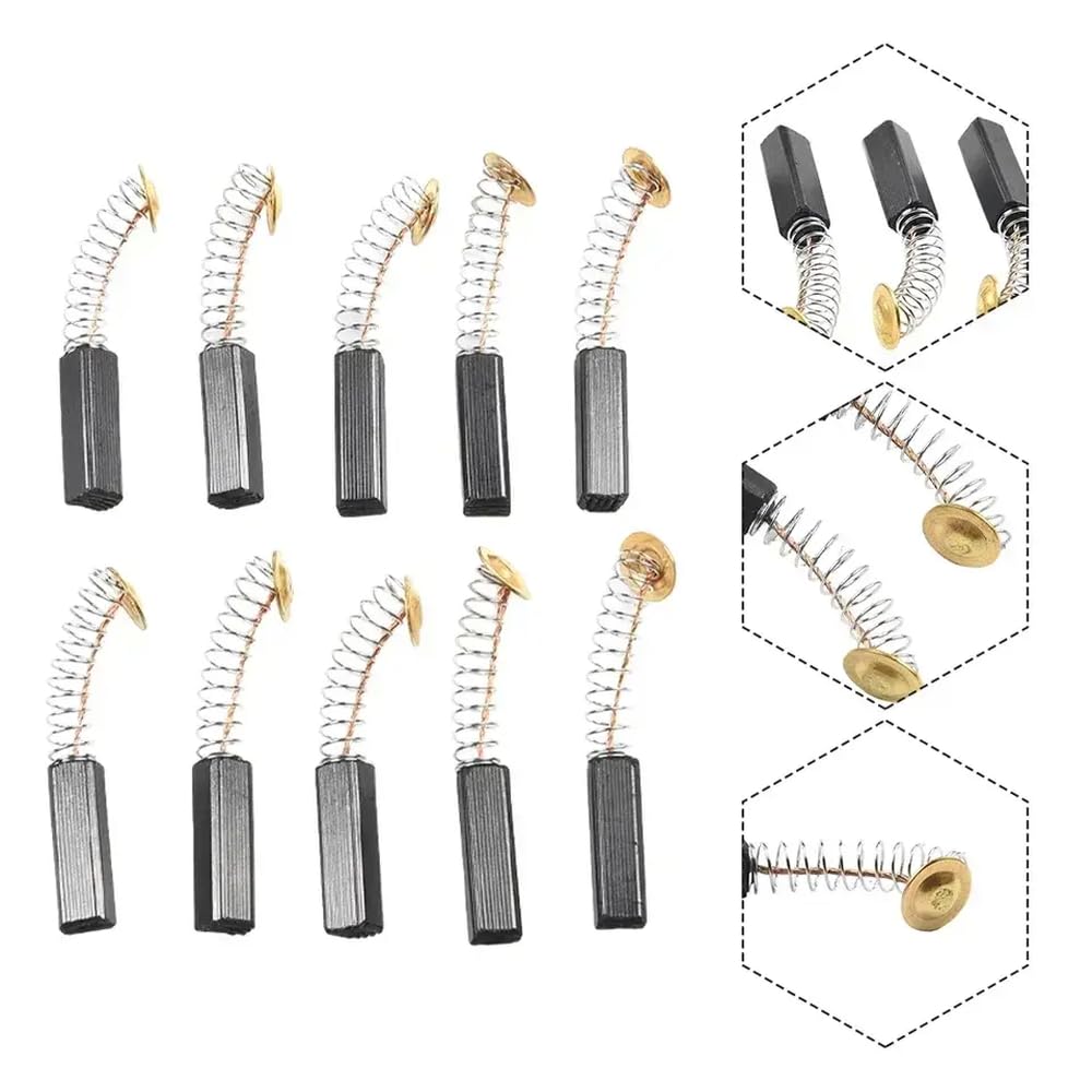 20 szt. 5 x 8 x 15 mm szczotka węglowa szczotka do silnika szczotka węglowa kompatybilna z modelami szlifierek kątowych, takimi jak CSB 650 2 RE CSB 650 2 RET akcesoria zamienne do elektronarzędzi