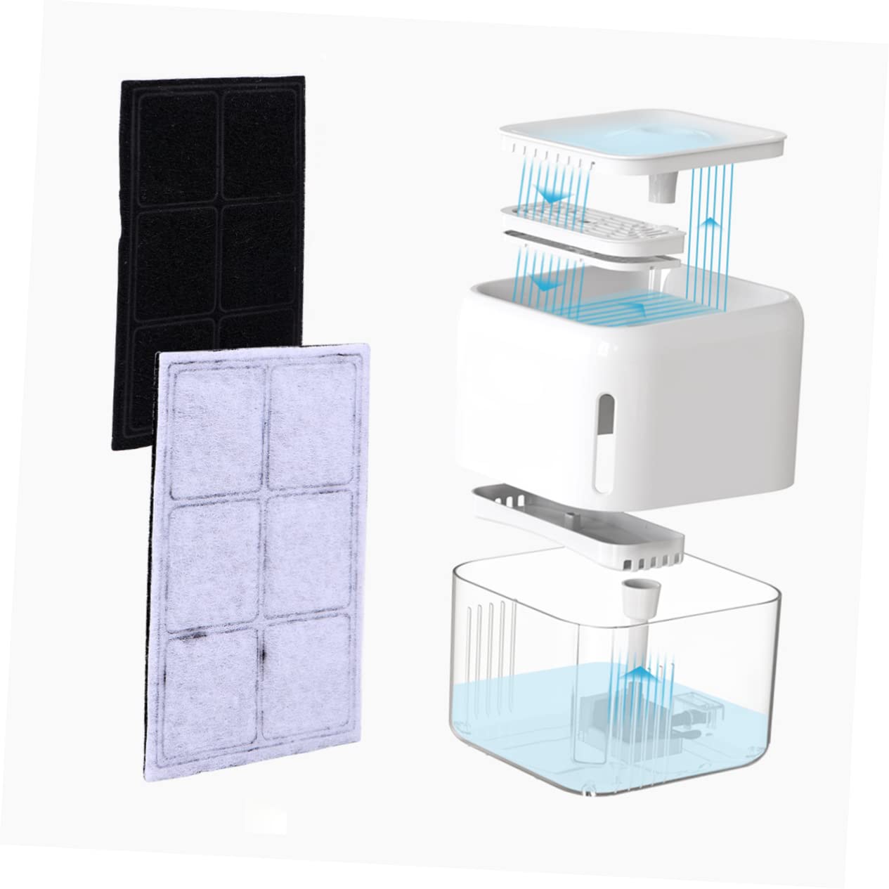 Happyyami 16stücke Aktivkohlefilter Für Pet Water Dispenser Universelle Filter Für Haustierbrunnen Mit Sorgt Für Frisches Wasser Und Optimale Hydratation