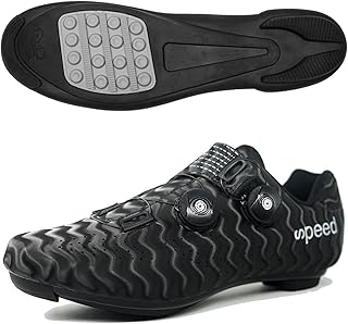 GZDD Men Cycling Sneaker Mtb Shoes Spd Mountain Bike Shoes Self-Locking Cleats Road Cycling Shoes Women Speed Bicycle Flat,Black,36EUR