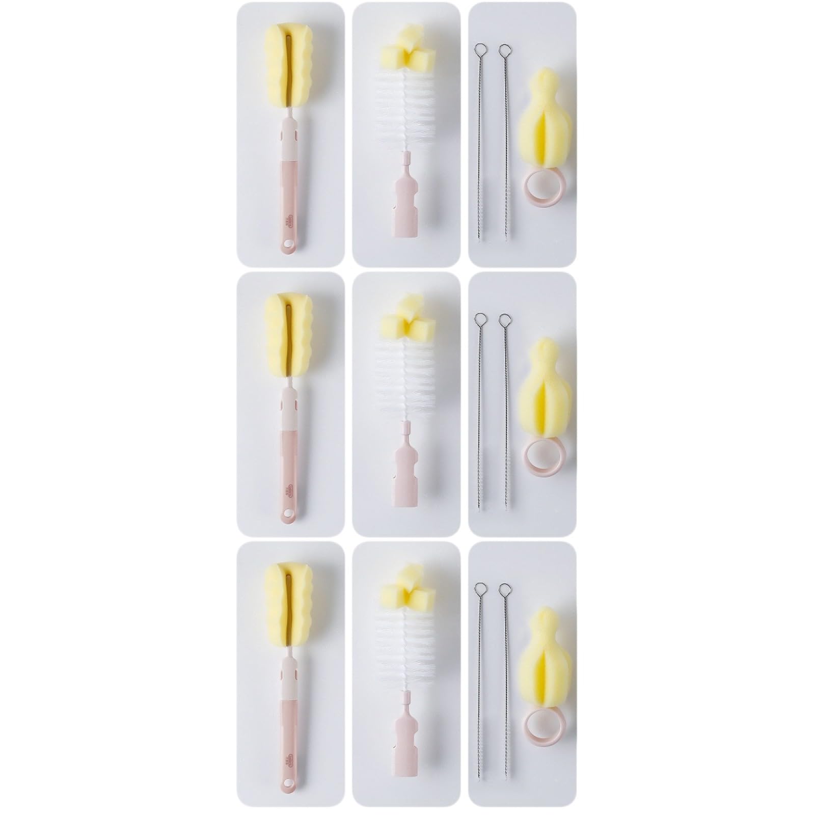 PACKOVE 3 Set Design Rotante Spazzole per Compatibile con Bottiglie Ppsu