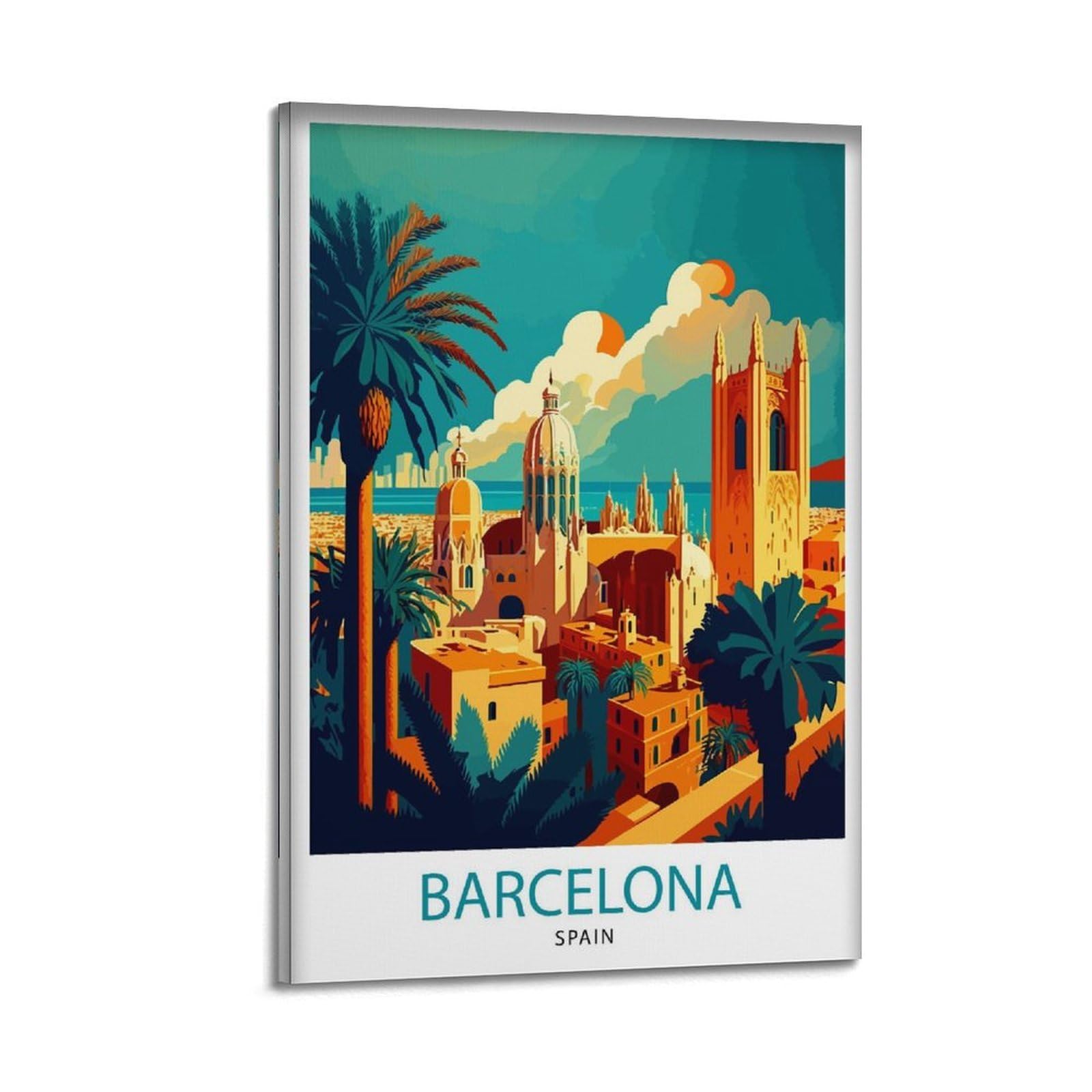xiaoxiaoshen Barcelona Spain Travel Gift Home_5_3 Canvas Poster Wall Art Prints Room Aesthetic Murals Bedroom And Living Decorations 20x30inch(50x75cm)