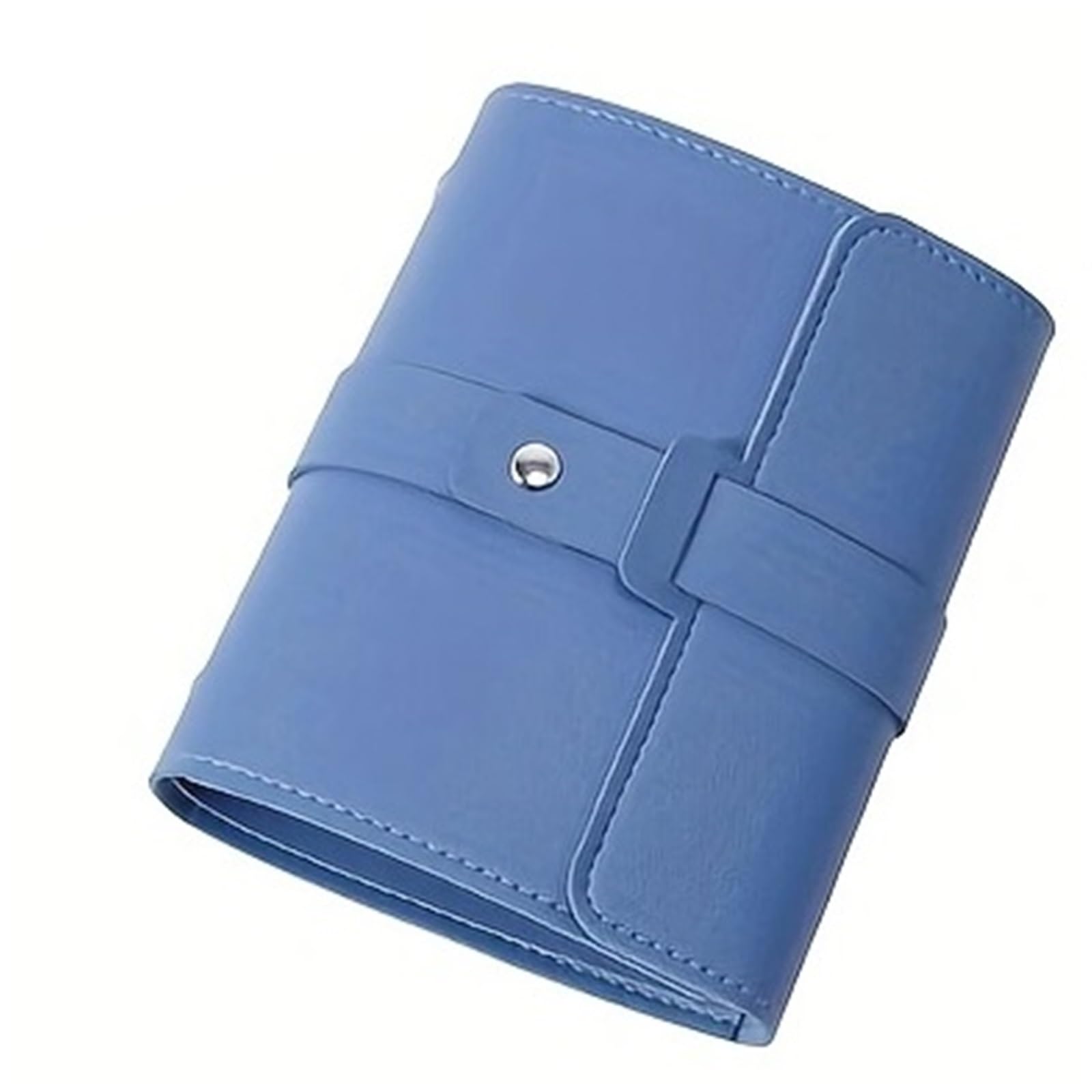 FDzkrtvm Transparent Jewelry Storage Book, Pu Leather Earrings Storage Book Travel Jewelry Box With Buckle Multicolor(Blue)