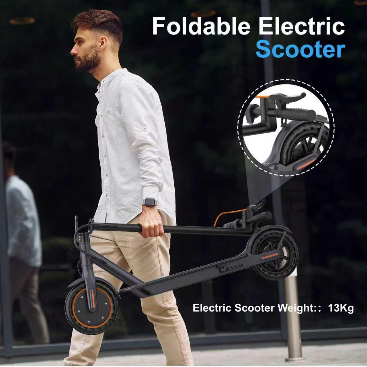Monopattino Elettrico Adulto, Scooter Elettrico Pieghevole, Velocità Fino a 25 Km/h, 25/35Km di Autonomia, 8.5" Pneumatici Solidi, Carico massimo 120 kg, Doppia frenata