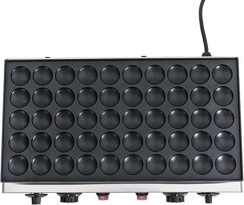 Miniatura 5 de 50 wafleras de 1800 W para hacer panqueques antiadherentes con tiempo de ajuste y temperatura, máquina comercial de gofres para tiendas
