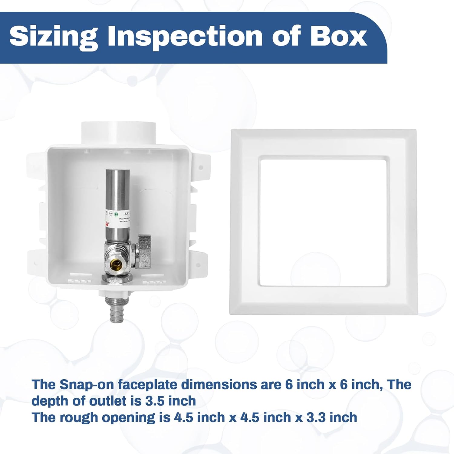 (1 Pack) GUOFIS Dishwasher Outlet Box with 1/4-Turn Ball Valve,1/2-Inch Barb Crimp Pex Connection Inlet with Stainless Steel Water Hammer Arrestor