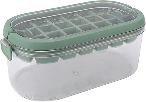 Caja de hielo portátil para prensa, caja de hielo, 28 cavidades, bandeja de hielo, bandeja de hielo, moldeo de gran capacidad, prensado de molde