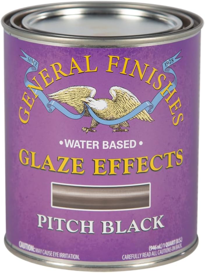 General Finishes Water Based Glaze Effects, 1 Quart, Pitch Black