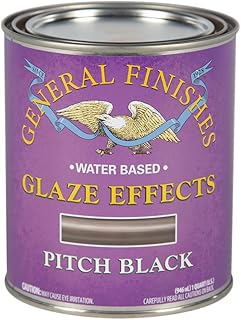 General Finishes Water Based Glaze Effects, 1 Quart, Pitch Black