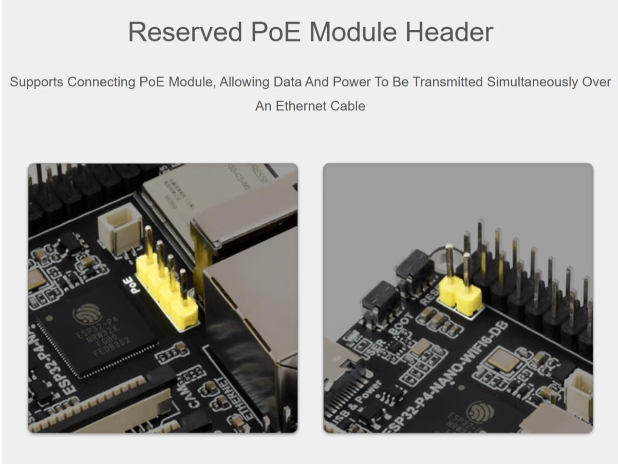 TUOPUONE ESP32-P4-NANO-WIFI6-DB zestaw C, RISC-V dwurdzeniowy 400 MHz + jednordzeniowy 40 MHz
