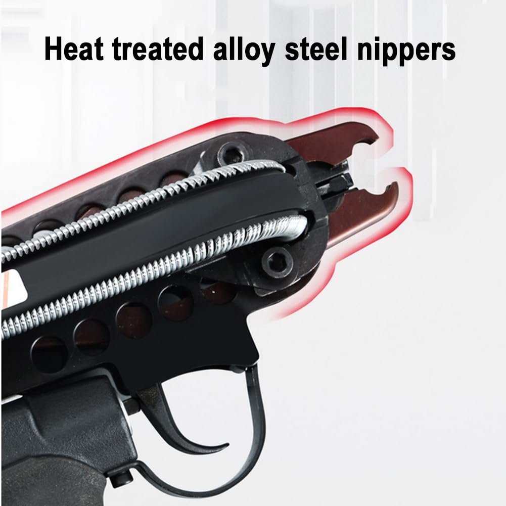 Pistola neumática de anillo de cerdo, herramienta de alicates de aire para jaulas de alambre, cercas y fabricación de asientos, eficiente y duradera para varias aplicaciones, fácil de usar, compatible
