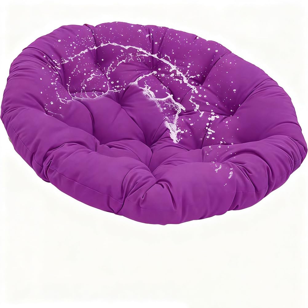SVFOEBJM WaterproofCushion for Indoor/Outdoor Garden Chair 110 x 110 cm Perfect for Balcony & Patio Comfort Stylish Purple Color
