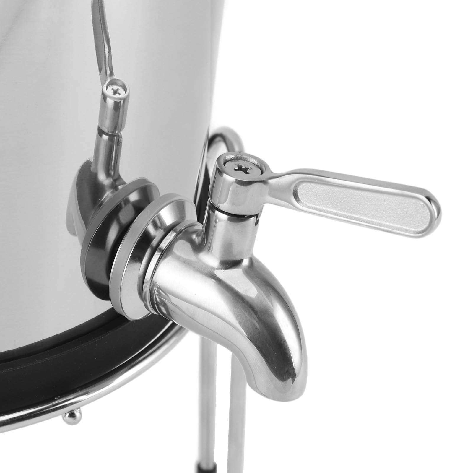 Qcwwy Stal Nierdzewna Wiadro Grawitacyjne 5,7L z Wzmocnioną Podstawą, for