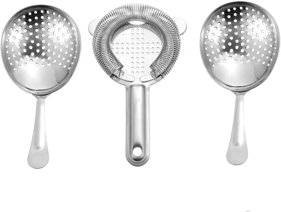 3pcs Stainless Steel Cocktail Shaker Set Safe Bartender Tools for Creative Cocktails and Easy to Clean for Home Bars and Parties Style