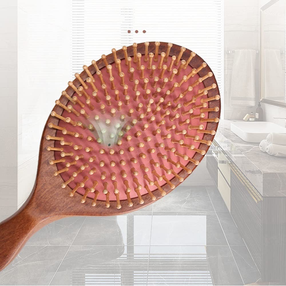Cepillo for el cabello, peine de masaje, cepillo for el cabello grande, plano, natural, ecológico, con mango de madera for hombres y mujeres con cabello largo grueso, rizado y ondulado ( Size : A )