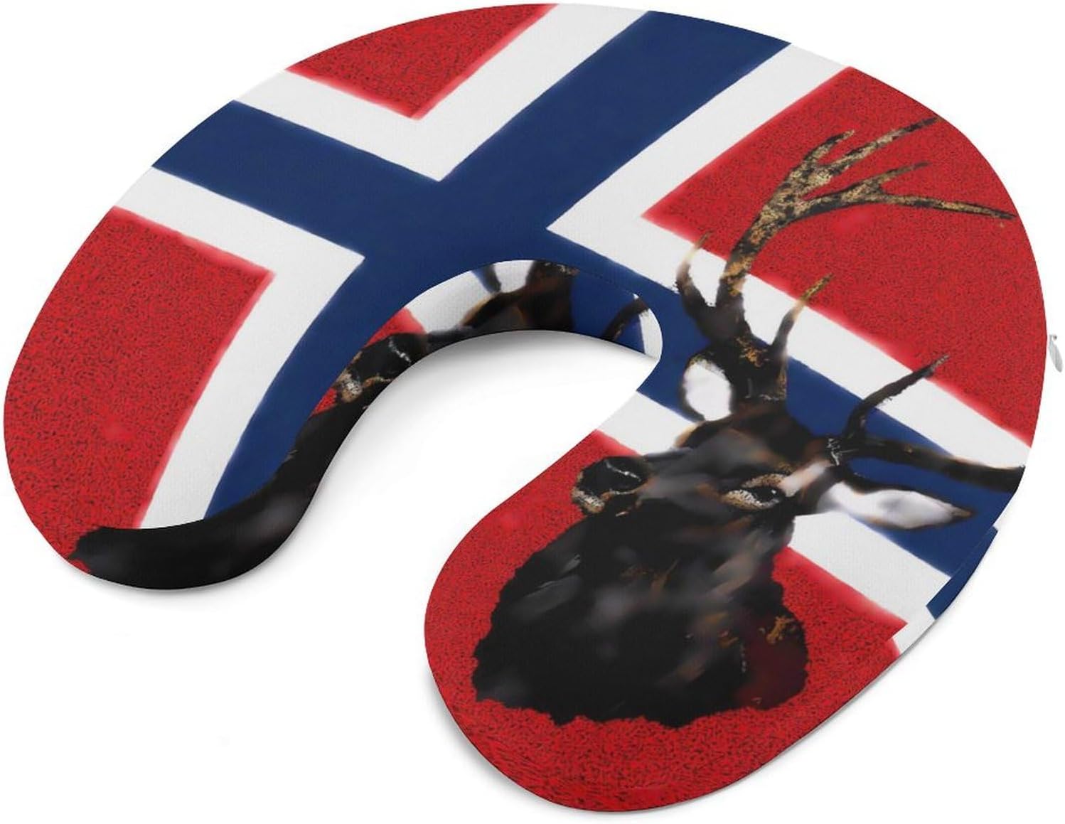 Norway Flag Norwegian Elk Memory Foam Pillows U Shaped Travel Neck Pillow