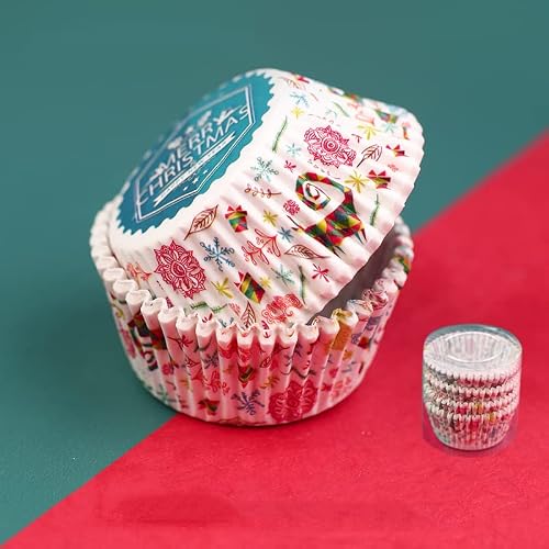 400 Pieces Christmas Cupcake Liners, Santa Claus Muffin Cups, Snowman Christmas Cupcake Wrappers, Colorful Paper Baking Cups For Cake Candy Make Baking Supplies, 4 Styles #TOP3