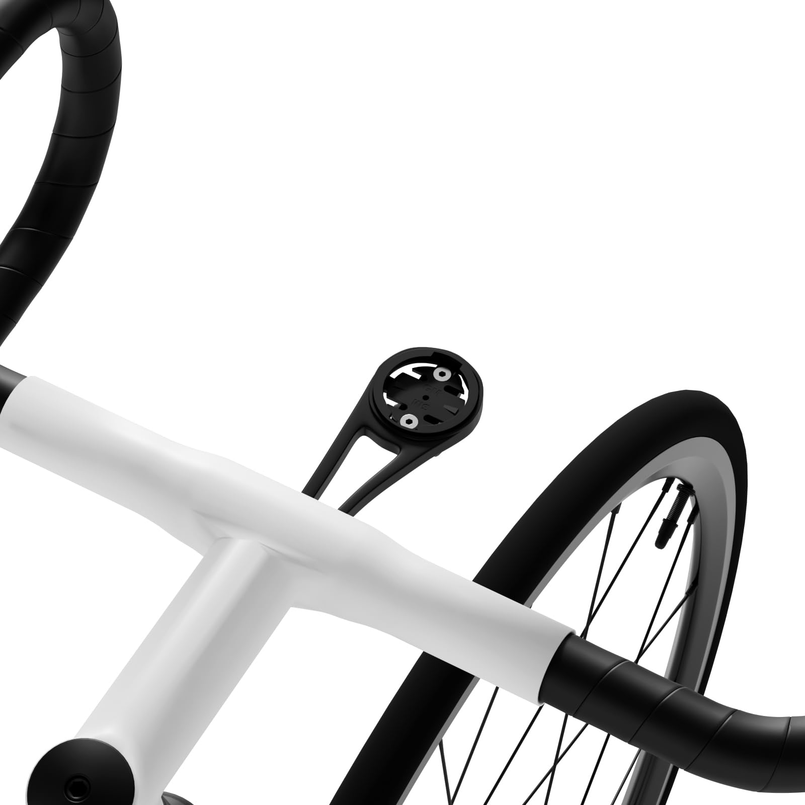 Road Bicycle Handlebars Computer Mount for Garmin Edge Explore, Compatible with Bryton, Wahoo, and CATEYE, Lightweight Aluminum Bike GPS Out Front Mounts, Flashlight and Action Camera Install BlackA