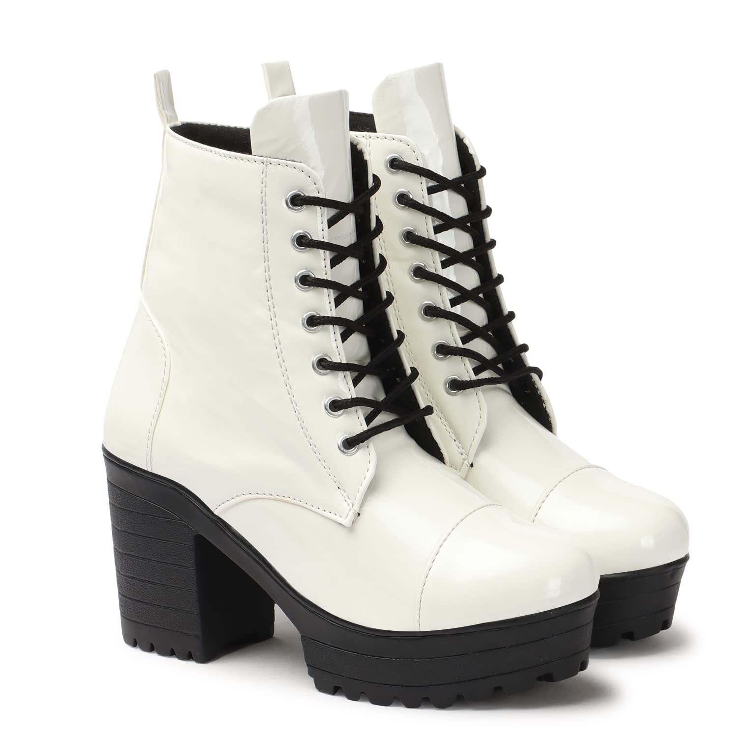 STRASSE PARIS Amazing Design Women Ankle Length Patent Leather Boots (B0C72PR339) Amazon Price History, Amazon Price Tracker