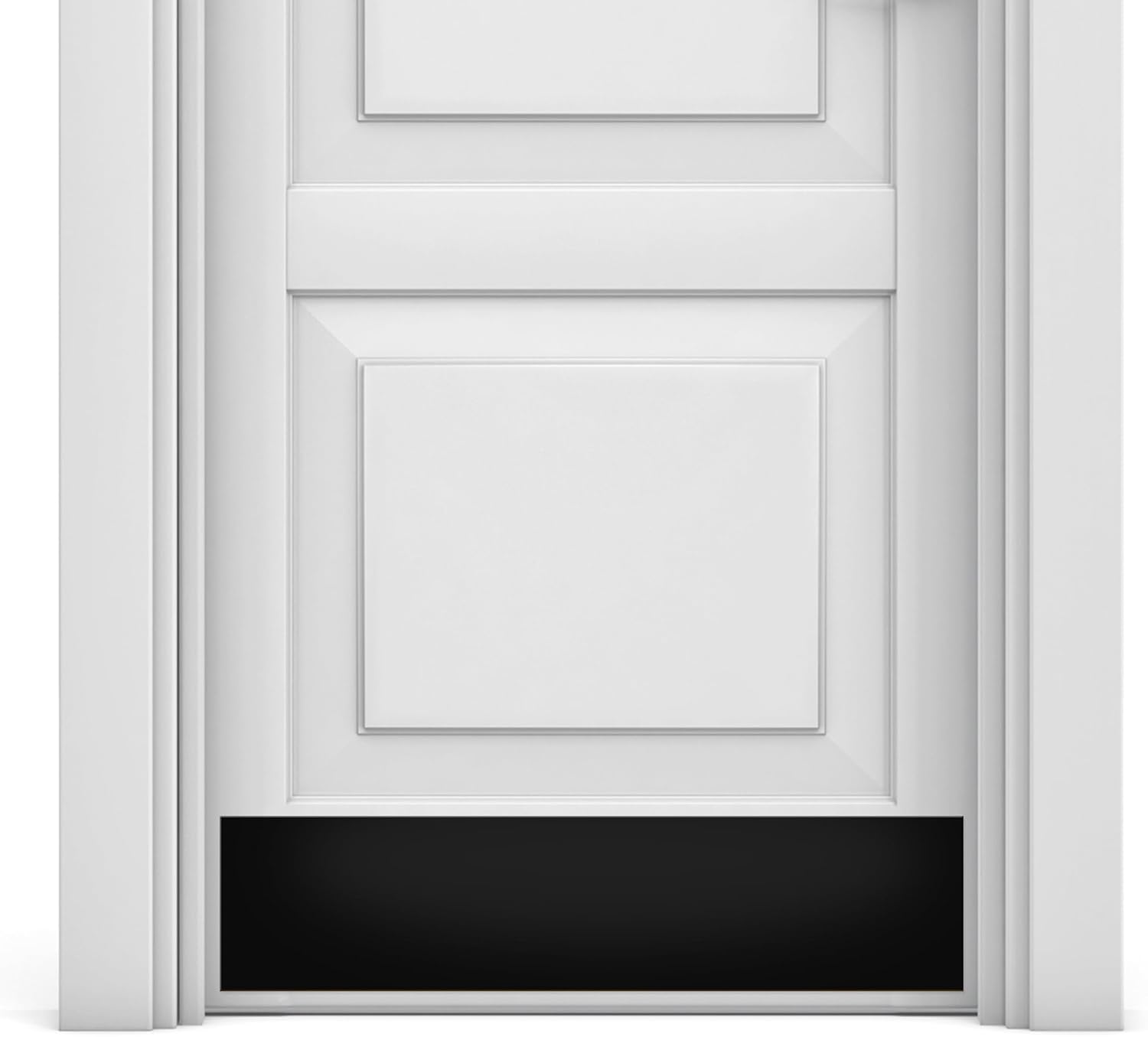 Deck The Door - Door Kick Plate - Elegant Accent & Durable Protection - Anodized Aluminum - includes Easy Self-Adhesive - 6x30", Satin Black