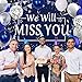 Farewell Party Decorations for Men Women, We Will Miss You Banner Backdrop Going Away Party Decor for Coworker Friends Navy Blue Silver Confetti Balloons Retirement Office Work Job Change Goodbye Party Supplies