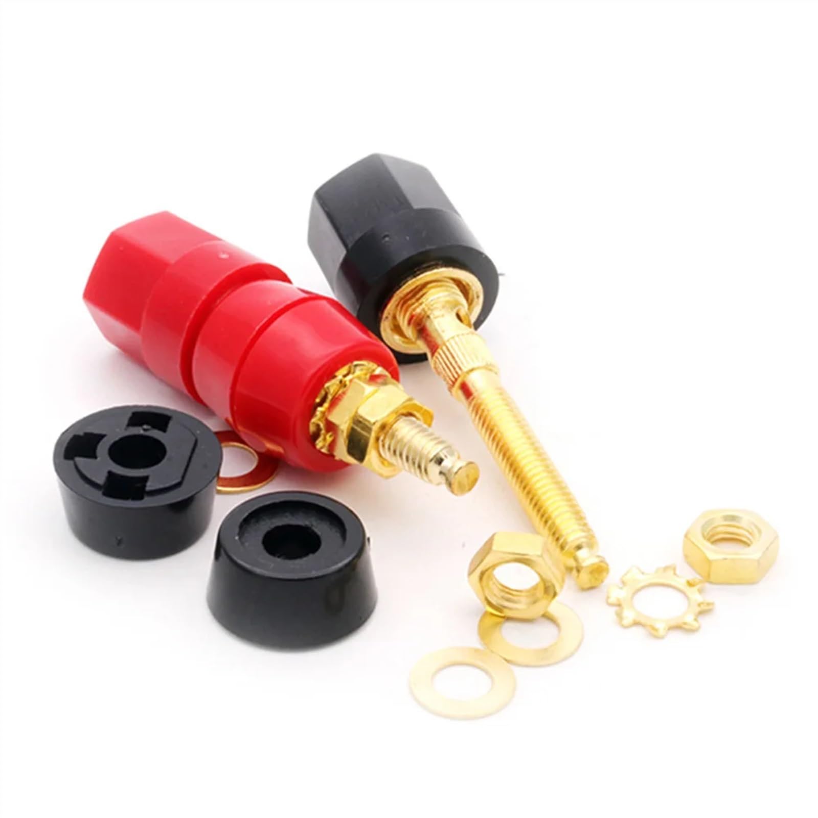 10 Paires (Noir + Rouge)/20 pièces bornes Rouge Noir connecteur amplificateur Terminal Liaison Poste Banane Haut-Parleur Prise Jack