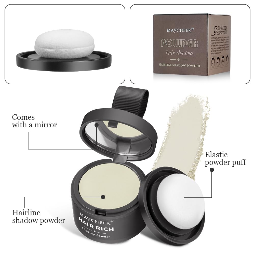 Instantly Hairline Powder, Hair Root Touch Up Powder Conceal Receding Hairline, Windproof&Sweatproof Hair Root Concealer - Image 2