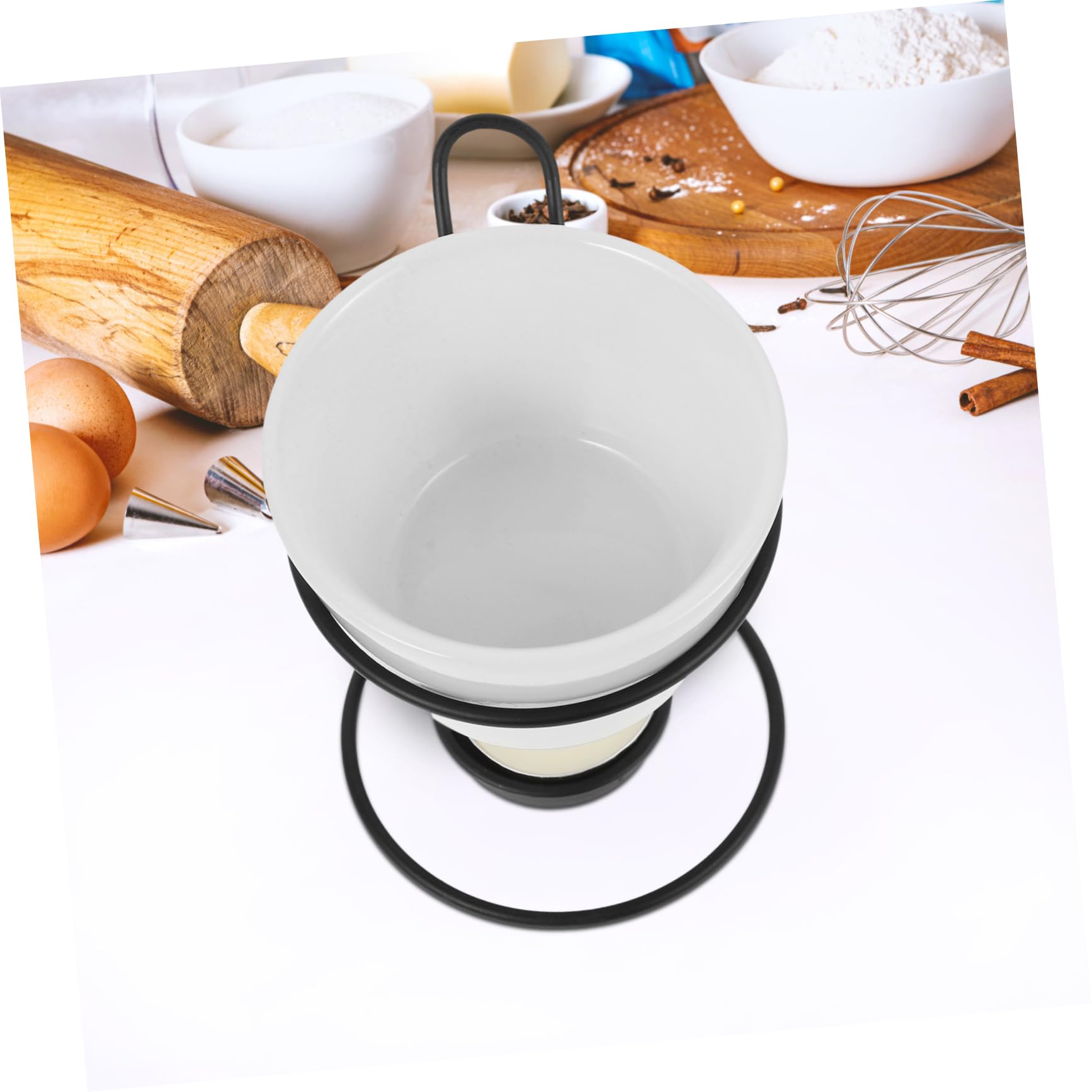 PRETYZOOM 2sets Scaldaburro in Ceramica per Fonduta di Cioccolato Pentola per Sciogliere Formaggio Set per Fonduta da Cucina Accessori per Sciogliere Burro