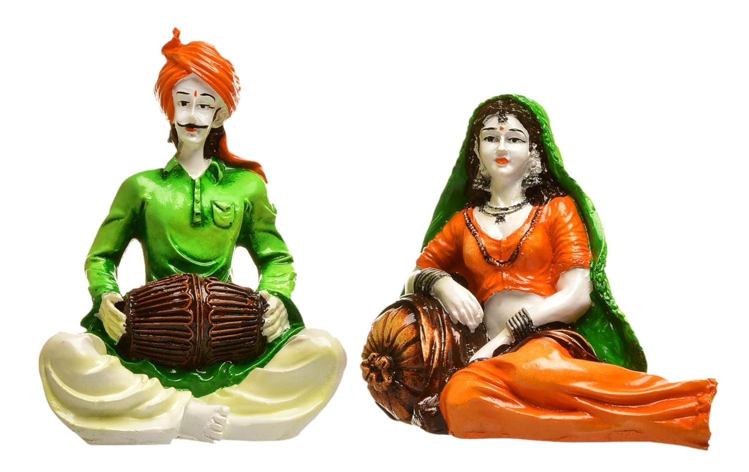 Idoles du Rajasthani en polyrésine pour une décoration intérieure indienne