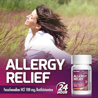 HealthA2Z Fexofenadine Hydrochloride 180mg, Antihistamine for Allergy Relief, 24-Hour Antihistamine for Allergy Relief (30 Count (Pack of 1))