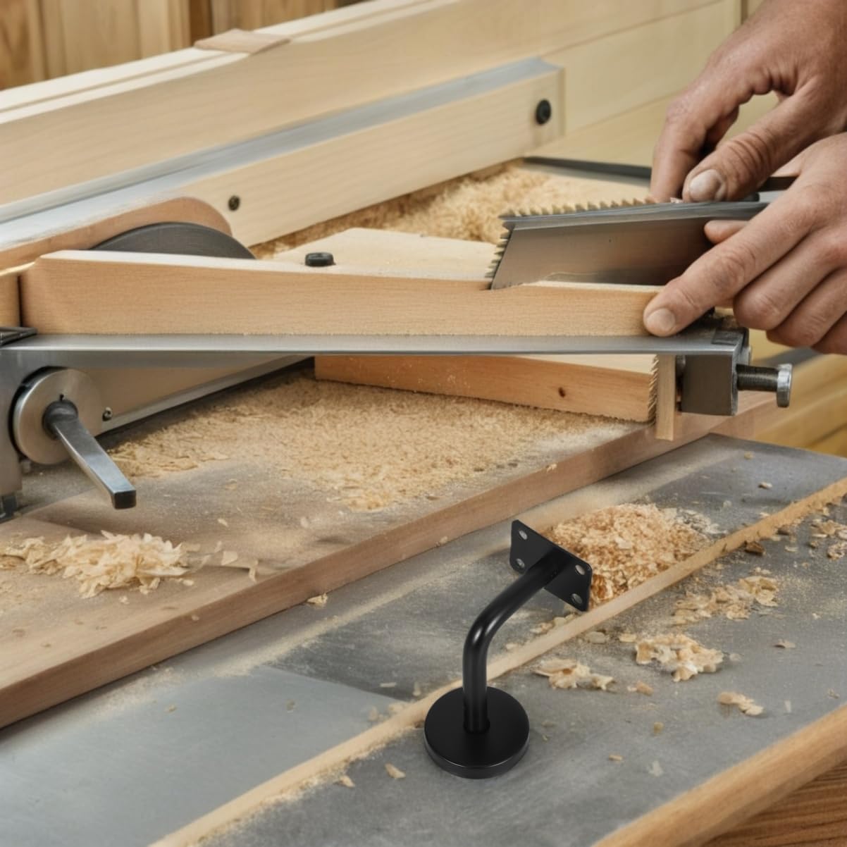 6pcs Stainless Steel Handrail Bracket Set for Indoor Stairs Wall-Mounted Support Stair Railing Brackets Sturdy Design for Easy Installation