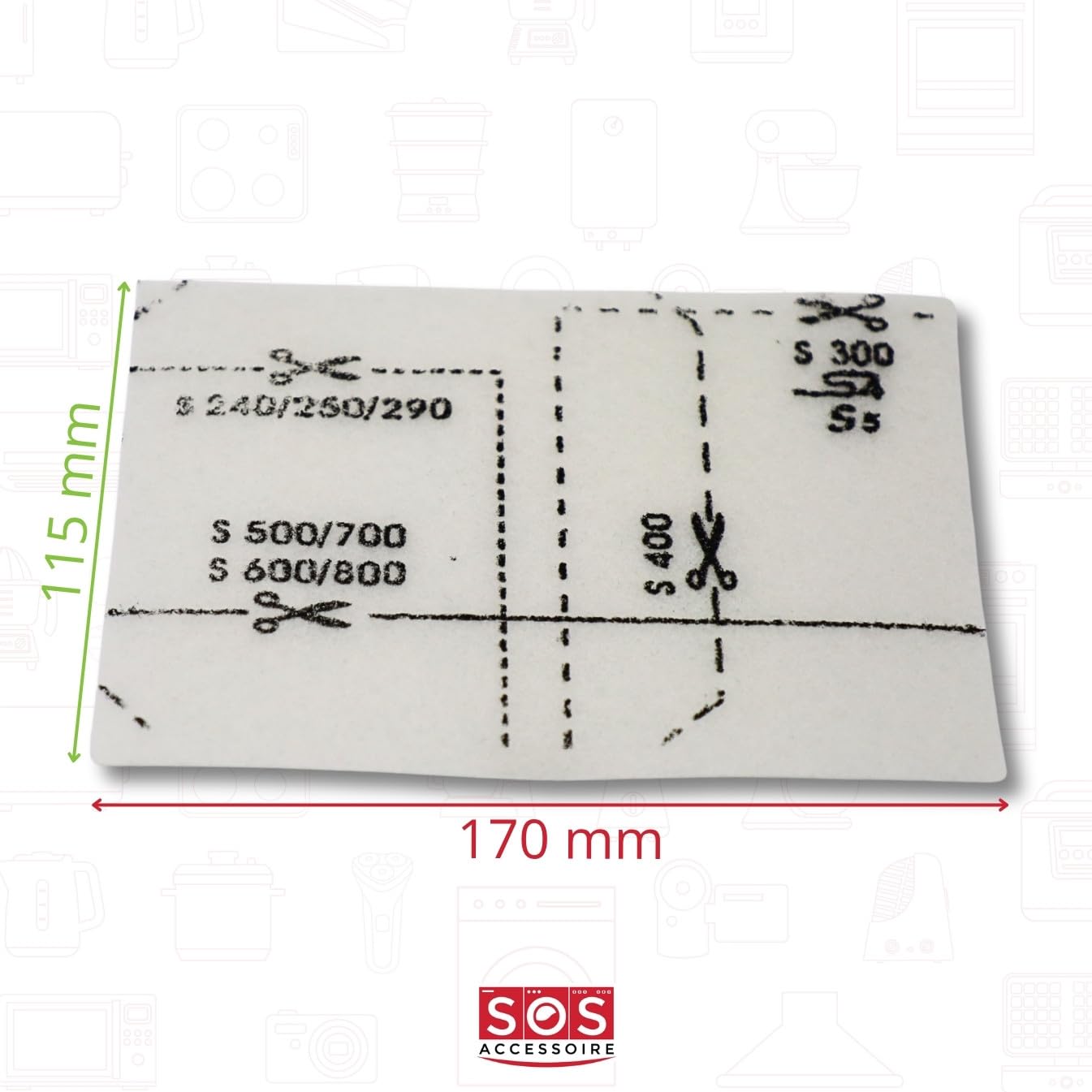 SOS Accesorio 12281680 - Bolsas de polvo para aspiradora SOS (12 unidades)