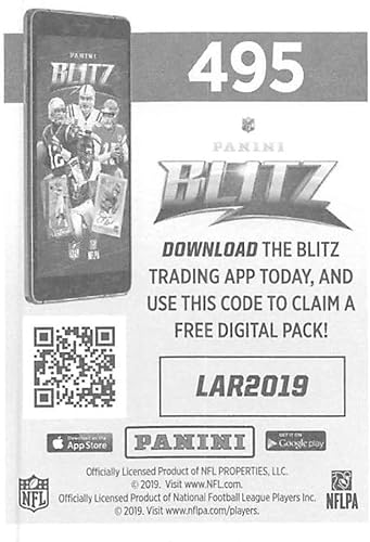 Miniatura 2 de 2019 NFL Football Panini Album Sticker #495 Los Angeles Rams Logo Los Angeles Rams Foil (2 inches Wide X 2 1/4 Inch Tall Individual Album Sticker)