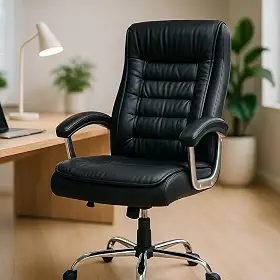 Cadeira Ergonômica para Escritório Escrivaninha Presidente Big Com 42 Molas Ensacadas, Pillow Top no Assento e Encosto, Cadeiras Inc Executiva Preta