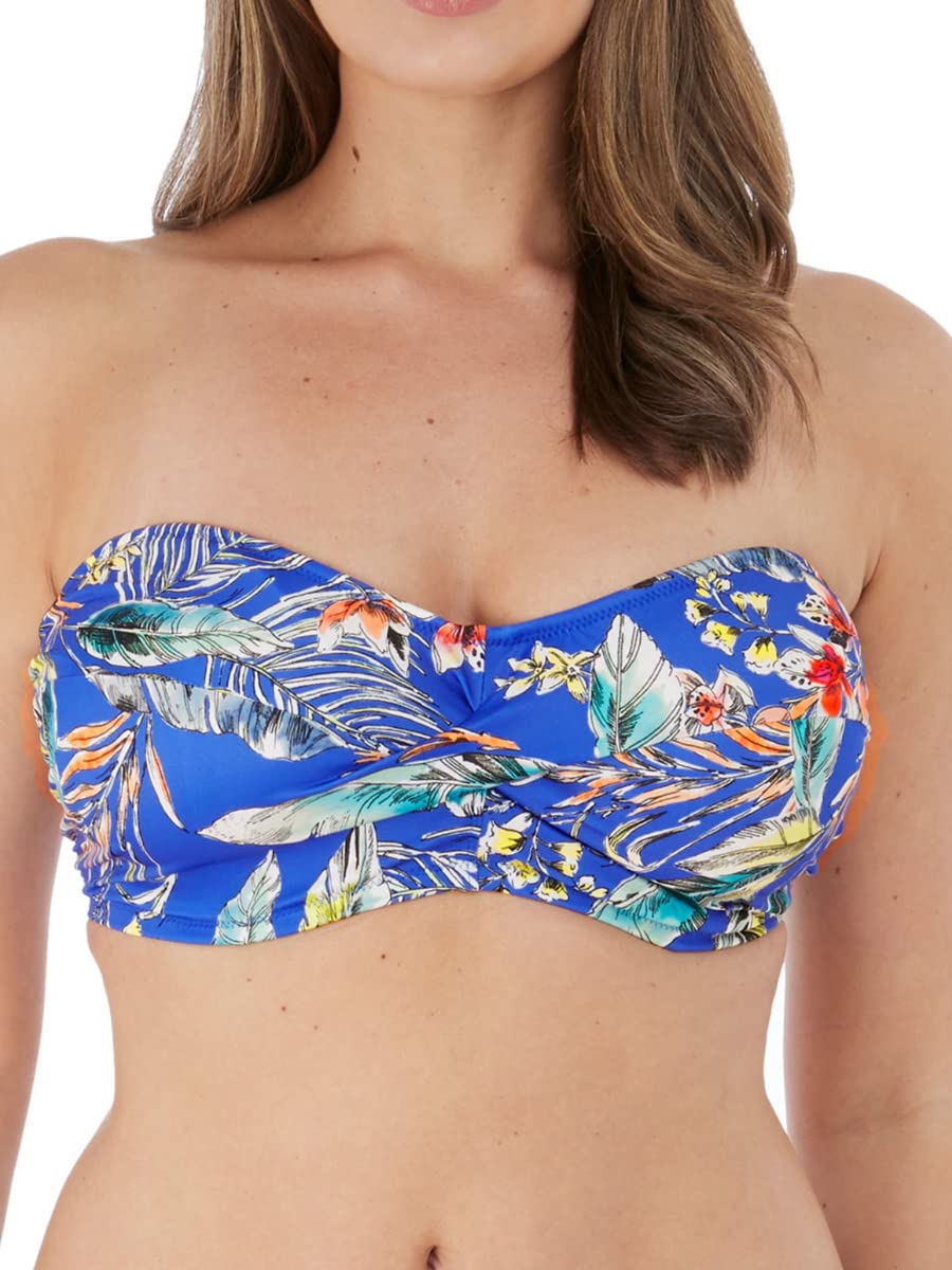 Fantasie Women's Pacific Burano Twist Bandeau Bikini Top Blue 30D