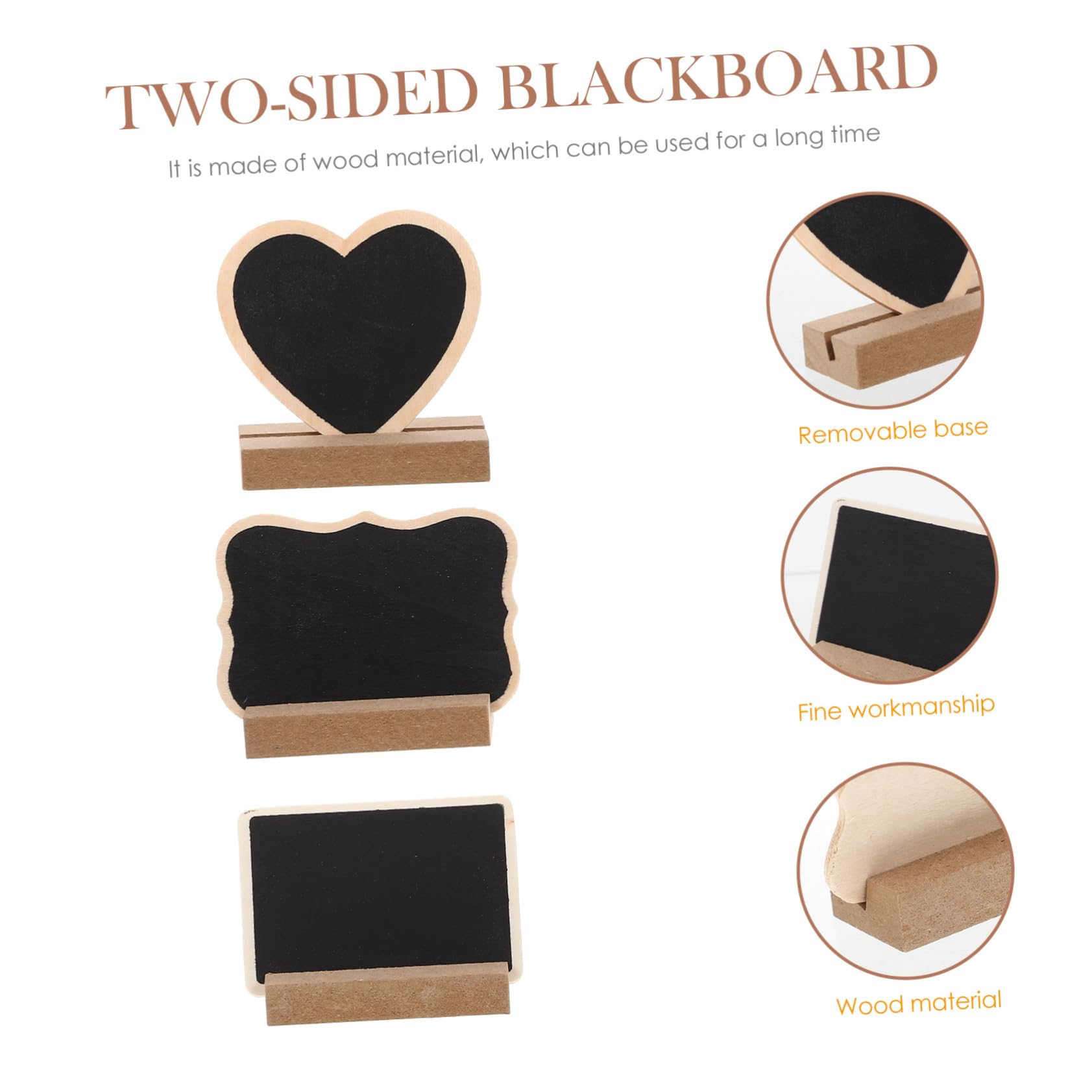 Ciieeo 30sets Lavagna Bifacciale in Legno Pregiato Di Piccole Bacheche Per Appunti e Messaggi Bacheche Da Scrivania Per Disegnare Immagini e Fumetti Design Semplice e Pratico