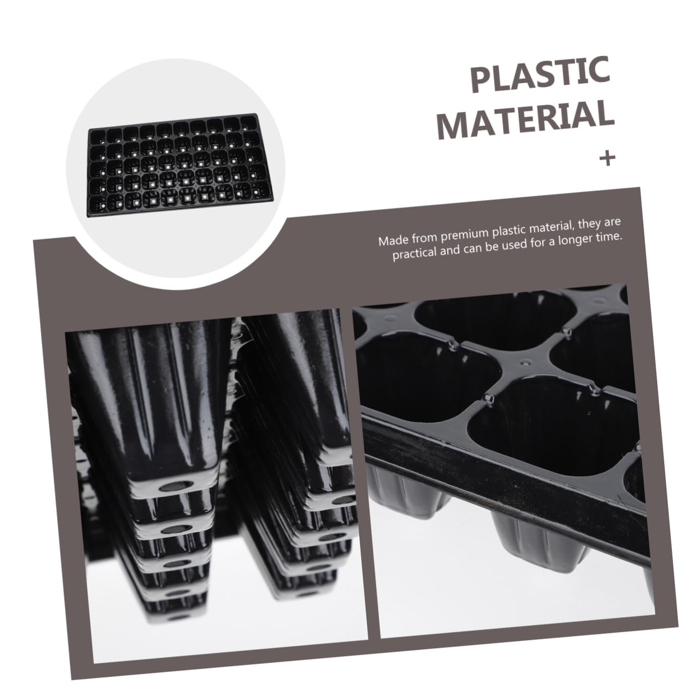 Mipcase 10pièces Plateau De Épais pour Germination De Plantes Et Étanche pour Et Légumes