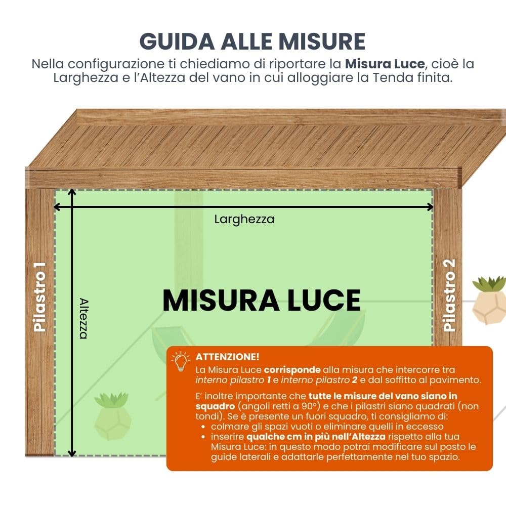 TENDAGGIMANIA Tenda da esterno impermeabile Antivento e Antipioggia Trasparente ERMETICA - Misura 350CMX250CM Tenda Crystal PVC con cassonetto, guide laterali antivento e 1 stecca Personalizzabile