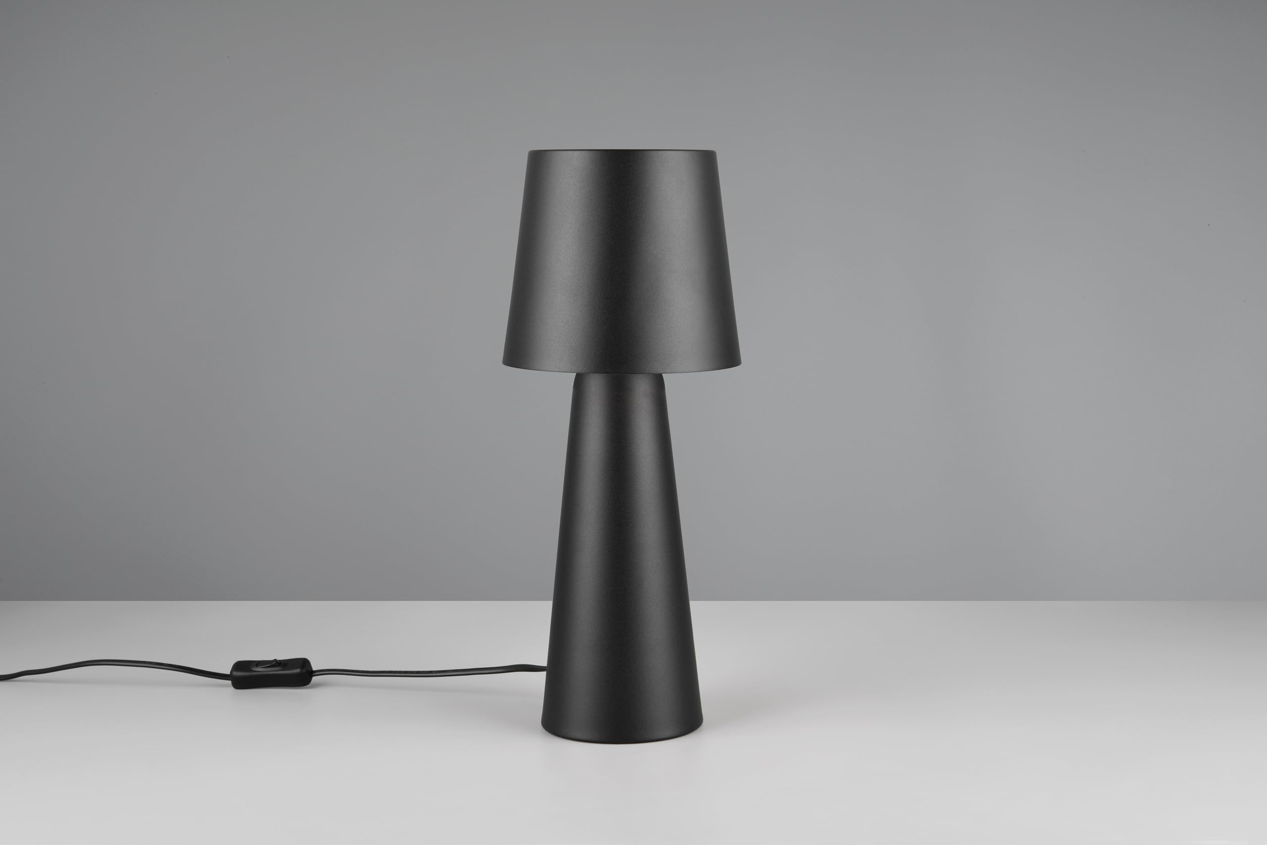 Trio Leuchten Lámpara de Mesa NUBIAN 562900132, Metal Negro Mate, exc. 1x E27
