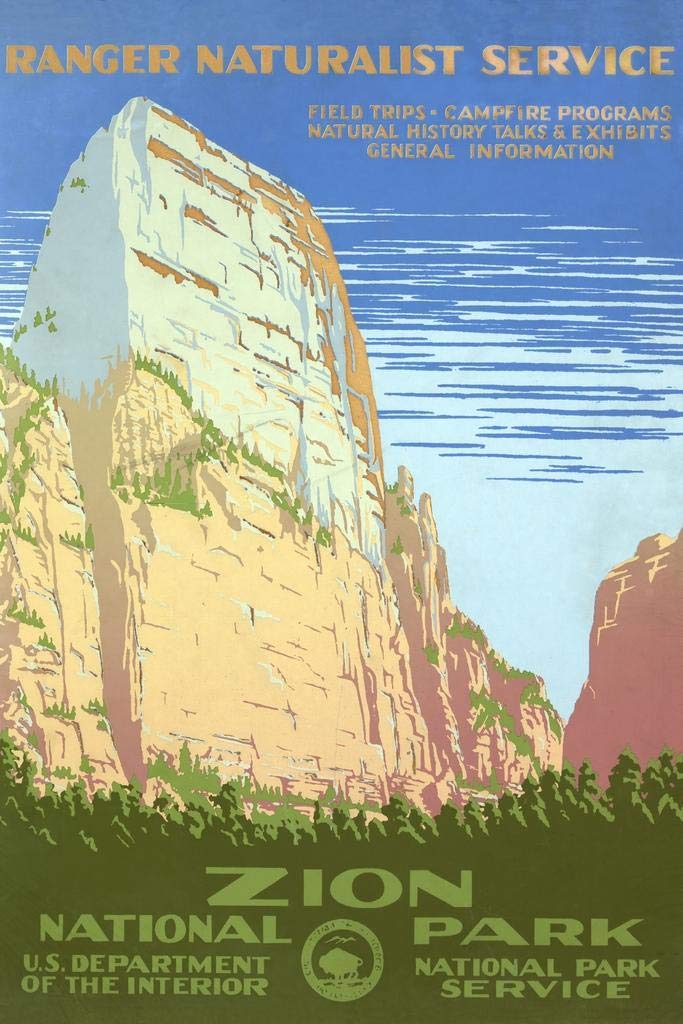 Poster Foundry Zion National Park Vintage WPA Print (24x36)