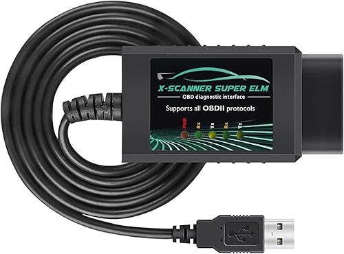 Miniatura 1 de Adaptador OBD2 USB ELM327 escáner con chip original FT232RL 18F25K80 V1.4, apto para motocicleta Ducati OBDII herramienta de escaneo de diagnóstico