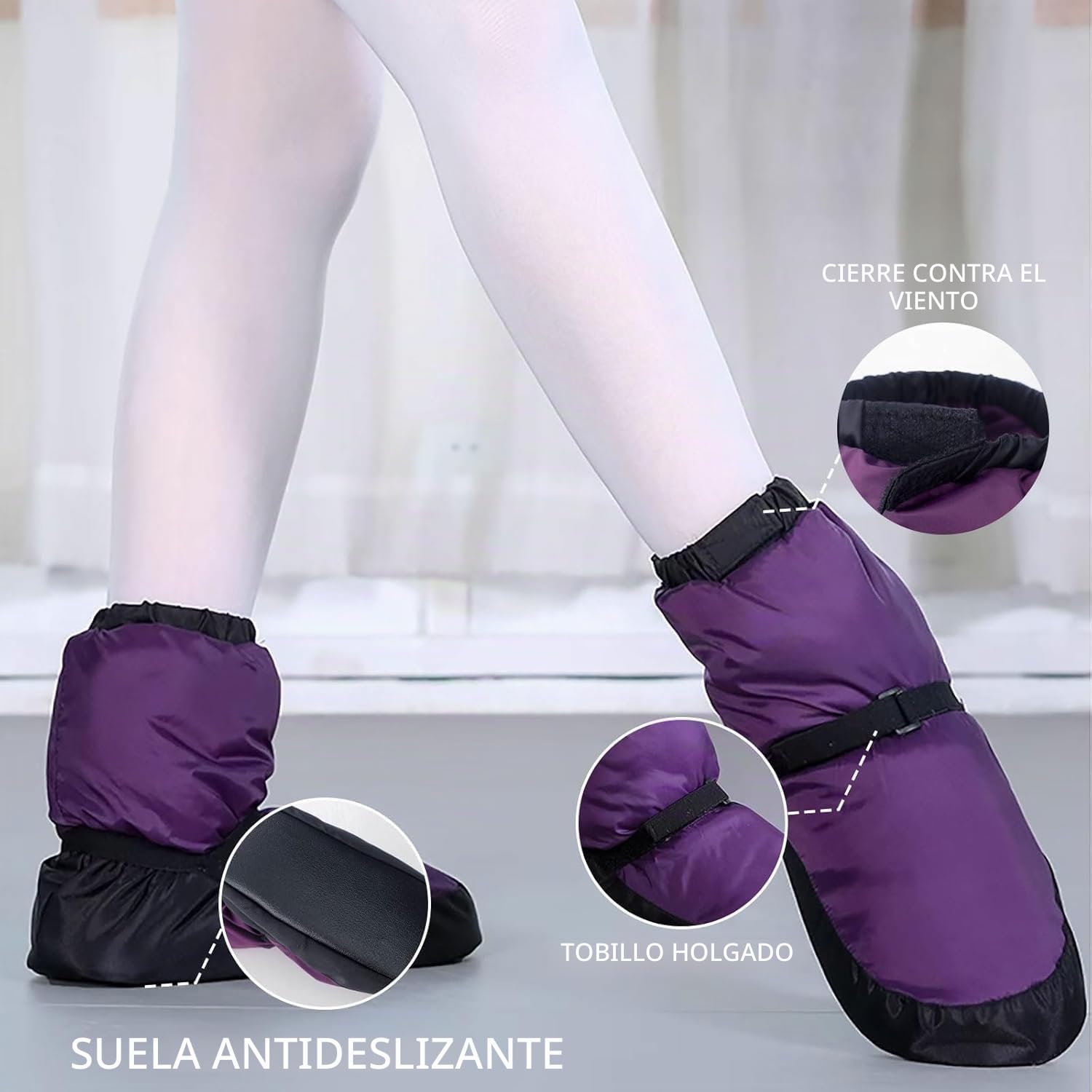 Botas de Calentamiento,Zapatos de Baile para Mujer,Botas de Ballet,Botas cálidas,Zapatos de Baile, Botas de Invierno,Zapatos de Entrenamiento cálidos