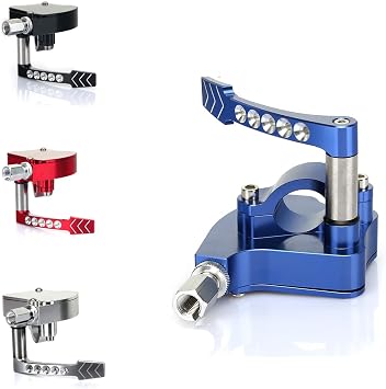 TARAZON Universal Billet CNC 7/8" ATV Throttle Lever Thumb Controller Thumb Throttle Assembly, for Yamaha, for Suzuki, for Polaris, for Can-Am, for Kawasaki, for Honda, for Arctic Cat, for KYMCO, Blue