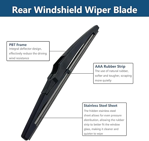 Miniatura 4 de Brazo del limpiaparabrisas trasero con limpiaparabrisas para Chevrolet Spark 2016-2022 Reemplazo de limpiaparabrisas trasero OEM # 95391372,