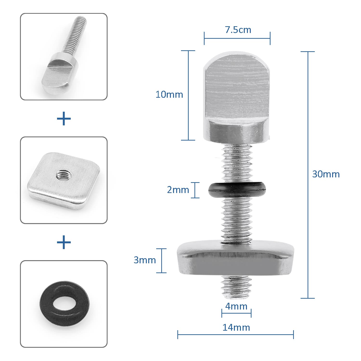 10 Pcs Tornillo de Paddle Surf, Quillas Surf, Accesorios para Sup